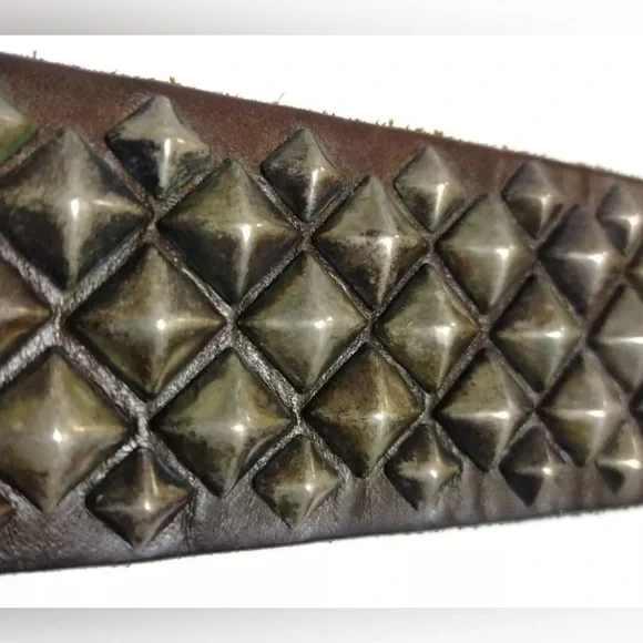 OLD STUD HANDMADE HYSTERIC GLAMOUR BELT LEATHER MEN'S USA STUDS Vintage - Picture 2 of 3